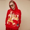 如虎添翼红色连帽卫衣 商品缩略图1