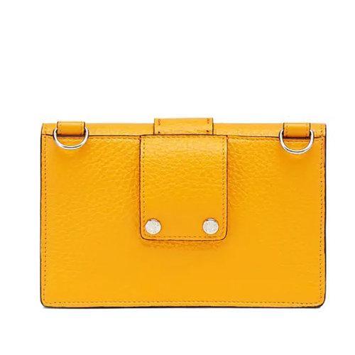 【包税】FENDI/芬迪 21秋冬新款Baguette系列 男士橙色皮革材质方形翻盖FF磁性纽扣手提斜挎单肩背包7M0295SFRF1DXK 商品图2