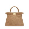 【包税】FENDI/芬迪 2021秋冬新款PEEKABOO ISEEU系列 女士小号浅褐色美利奴羊皮标志性旋转门扣金色饰面金属配饰配可拆卸肩带单肩斜跨手提包8BN327AHJ6F0J2D 商品缩略图0