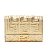 【包税】FENDI/芬迪 21秋冬新款 女士金色皮革老花压纹带翻盖开合FF磁性纽扣钱包8M0419AAF2F171Q 商品缩略图0