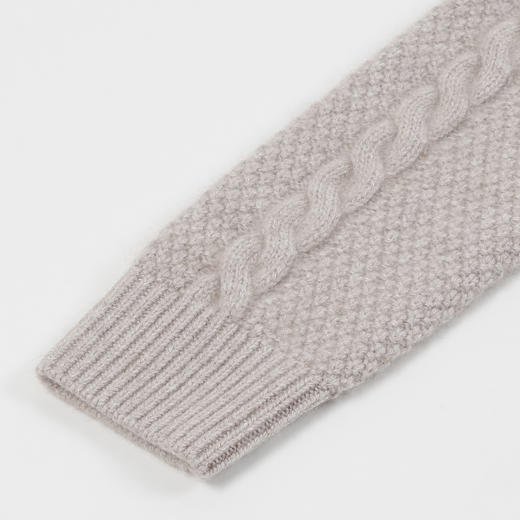 METTE羊绒世家2021年秋冬女士100%山羊绒开衫圆领针织衫外套加厚 商品图4