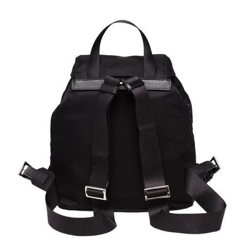 【包税】PRADA/普拉达 21年秋冬新款 女士黑色再生尼龙Saffiano皮革细节翻盖开合双肩背包1BZ677_RV44_F0002_V_OOO 商品图2