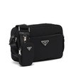 【包税】PRADA/普拉达 21年秋冬新款 女士黑色再生尼龙附可调式织带肩带可拆卸拉链小包拉链开合单肩斜跨背包1BC167_RV44_F0002_V_B1M 商品缩略图2