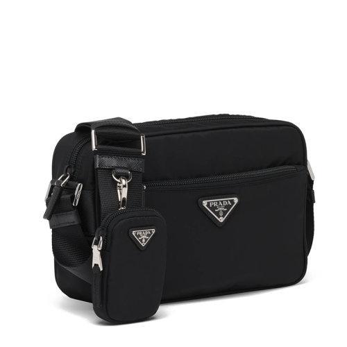 【包税】PRADA/普拉达 21年秋冬新款 女士黑色再生尼龙附可调式织带肩带可拆卸拉链小包拉链开合单肩斜跨背包1BC167_RV44_F0002_V_B1M 商品图2