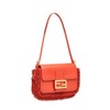 【包税】FENDI/芬迪 2021秋冬新款BAGUETTE 1997系列 女士迷你红色小羊皮饰有刺绣珍珠流苏FF扣环手提单肩包8BS049AGXPF0C3Q 商品缩略图3