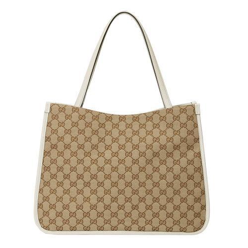 【包税】GUCCI/古驰 经典款 Horsebit 1955系列 女士米色/乌木色经典GG帆布白色皮革滚边斜跨手提包623694GY5OG9761 商品图4