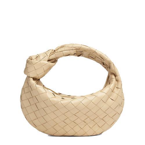 【包税】Bottega Veneta/葆蝶家 22春夏新款MINI JODIE系列 女士燕麦色Intrecciato编织皮革单隔层手提包651876VCPP59776 商品图0