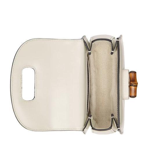 【包税】GUCCI/古驰 21秋冬新款 女士迷你白色皮革附可拆卸肩带竹节手柄单肩手提包68686410ODT8454 商品图4