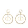 DIOR/迪奥 21秋冬新款DIOR TRIBALES系列 金色饰面金属环白色树脂珠饰仿水晶点缀耳环E1728TRICY_D301 商品缩略图1