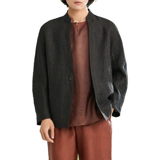 TANGY Collection/天意精品2022年春夏新品非遗莨绸男装外套 商品图4