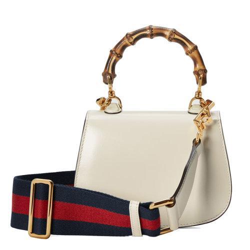 【包税】GUCCI/古驰 21秋冬新款 女士迷你白色皮革附可拆卸肩带竹节手柄单肩手提包68686410ODT8454 商品图3