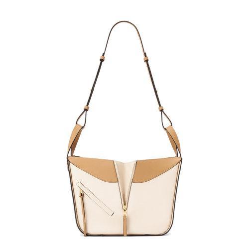 【包税】LOEWE/罗意威 21秋冬新款Hammock系列 女士小号沙色暖沙色经典小牛皮手提单肩吊床包托特包0010644094 商品图4