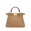 【包税】FENDI/芬迪 2021秋冬新款PEEKABOO ISEEU系列 女士小号浅褐色美利奴羊皮标志性旋转门扣金色饰面金属配饰配可拆卸肩带单肩斜跨手提包8BN327AHJ6F0J2D 商品缩略图2