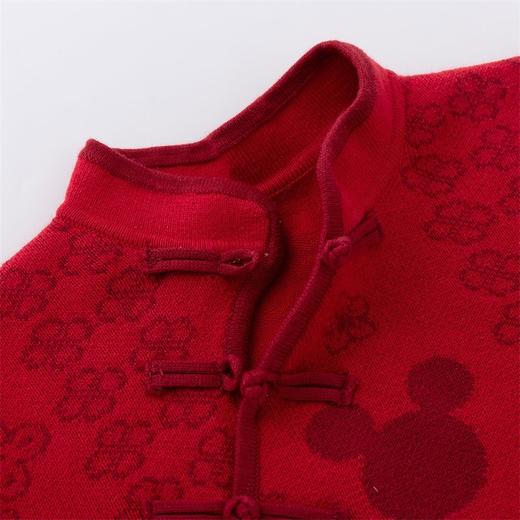 迪士尼童装女童连衣裙中国风米奇长袖连衣裙恭贺新禧新年款春新品221Q768 商品图5