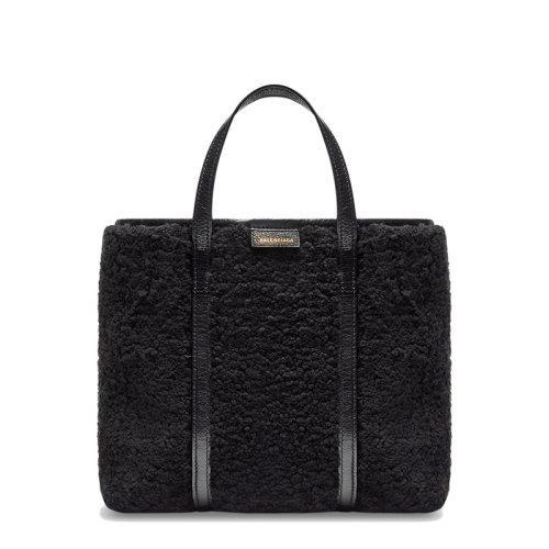 【包税】Balenciaga/巴黎世家 22春夏新款EAST-WEST BARBES系列 女士中号黑色剪羊毛单肩手提购物包6714092104Y1000 商品图0