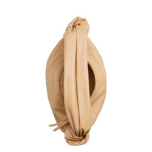 【包税】预售 Bottega Veneta/葆蝶家 22春夏新款TEEN DOUBLE KNOT系列 女士杏仁色小牛皮系结单肩手提包690223V1BW02700 商品图2