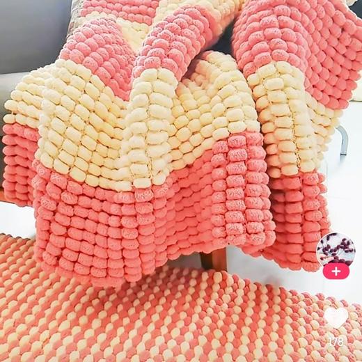 大球球毛线钩坐垫织围巾线勾汽车垫珍珠波波毛线 120克 商品图1