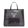 【包税】PRADA/普拉达 21年秋冬新款 女士黑色织物材质皮革提手附可拆卸皮革拉链式小袋亮片装饰网眼手提托特包1BG416_2D0A_F0002_V_OOO 商品缩略图0