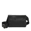 【包税】Bottega Veneta/葆蝶家 22春夏新款CLASSIC INTRECCIATO系列 男士黑色编织皮革单肩斜挎包651938V0E528803 商品缩略图2