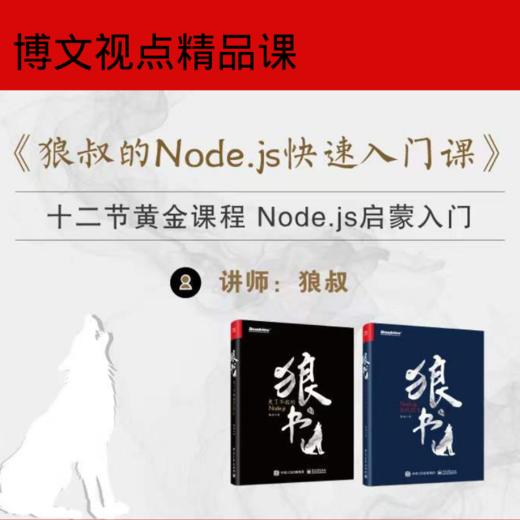 狼叔的Node.js快速入门课 商品图0