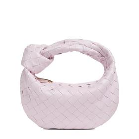 【包税】Bottega Veneta/葆蝶家 22春夏新款MINI JODIE系列 女士淡紫色Intrecciato编织皮革单隔层手提包651876VCPP55903