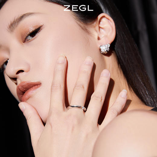 ZEGL925纯银情侣戒指男女一对小众设计感开口戒情人节送女友礼物 商品图2