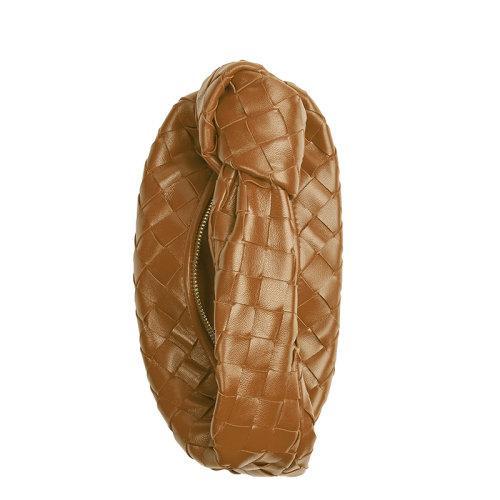 【包税】Bottega Veneta/葆蝶家 22春夏新款MINI JODIE系列 女士焦糖色Intrecciato编织皮革单隔层手提包651876VCPP59830 商品图2