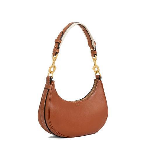 【包税】CELINE/赛琳 21秋冬新款AVA系列 女士黄褐色光滑小牛皮织物配皮肩带手提单肩腋下包198643DGQ.04LU 商品图1