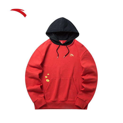 【2XL断码】安踏连帽卫衣男春季新年红色运动长袖152218721【库存有限，如无货将做退款，介意慎拍！】 商品图3