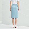 EITIE爱特爱春季新款高腰开叉时尚设计感纯色通勤显瘦半身裙A2206915 商品缩略图3