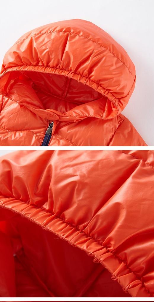 英氏-童衣类（冬）E1英羽帽蛤深橘红73CM 商品图3