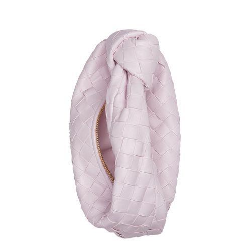 【包税】Bottega Veneta/葆蝶家 22春夏新款MINI JODIE系列 女士淡紫色Intrecciato编织皮革单隔层手提包651876VCPP55903 商品图2