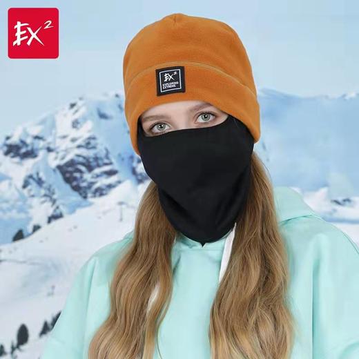 EX2伊海诗秋冬新款抓绒贴面面罩圆帽户外保暖骑车防尘圆帽368086 商品图2