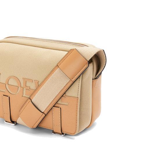 【包税】LOEWE/罗意威 21秋冬新款Signature系列 男士XS款暖沙色/Creta色帆布配皮单肩斜挎邮差包0010651016 商品图3