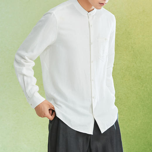 TANGY Collection/天意精品2022年春夏新品商务麻粘休闲款男装上衣 商品图3