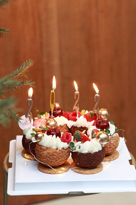 2022跨年「泡芙杯盲盒」花环蛋糕（含2022数字蜡烛） 商品图0