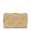 【包税】Bottega Veneta/葆蝶家 22春夏新款CASSETTE系列 女士燕麦色小牛皮双面Intreccio编织单肩斜挎豆腐包666870V17H19776 商品缩略图3
