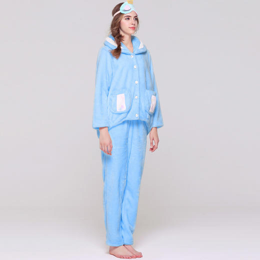 【会员价】爱帝女式金丝法兰绒加厚家居服套 商品图7