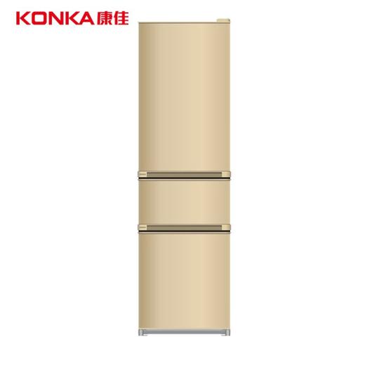 康佳 冰箱 BCD-208D3GX 208升 三门冰箱 变频  环保材质家庭实用型冰箱 商品图0