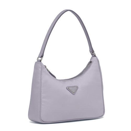 【包税】PRADA/普拉达 21年秋冬新款Re-Edition 2005系列 女士藤萝紫尼龙材质皮革肩带金属徽标迷你手袋单肩包1NE204_R064_F0230 商品图2