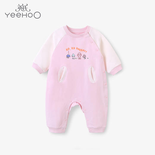 英氏22春季新品婴儿长袖连体衣超萌休闲哈衣舒适爬服YRHAJ12121A 商品图0