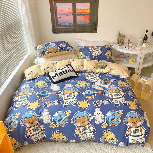 2021款北欧风简约全棉斜纹网红清新四件套 商品图5