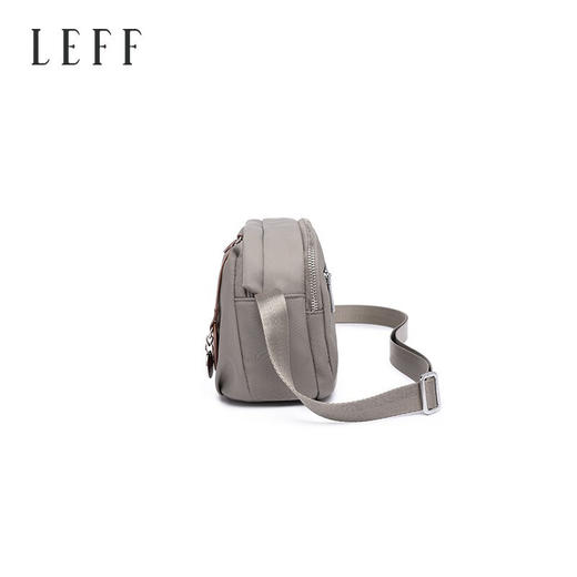 莱夫帆布单肩包女简约大容量双主袋斜挎包百搭枕头包F031644D4 大象灰 商品图3