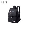 莱夫双肩包女 上班通勤帆布包简约民族风刺绣翻盖女士背包休闲百搭妈妈款小书包新年礼物送妈妈 经典黑色 商品缩略图2