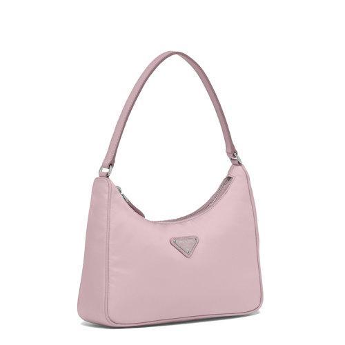 【包税】PRADA/普拉达 21年秋冬新款Re-Edition 2005系列 女士雪粉色尼龙材质皮革肩带金属徽标迷你手袋单肩包1NE204_R064_F0E18 商品图1