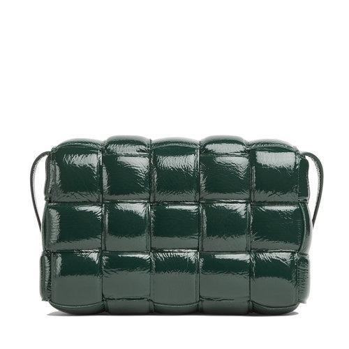 【包税】Bottega Veneta/葆蝶家 经典款CASSETTE PADDED系列 女士雨树绿色鹿皮双面编织斜挎单肩豆腐包591970V13Y13035 商品图3