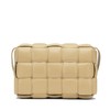 【包税】Bottega Veneta/葆蝶家 经典款PADDED CASSETTE系列 女士米色小羊皮双面编织单肩斜挎豆腐包591970VCQR19782 商品缩略图2