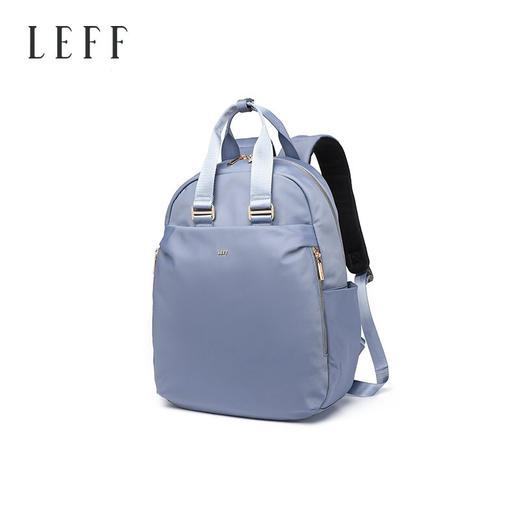 莱夫LEFF手提双肩包女上班 帆布大容量简约休闲女士背包商务通勤旅行包大包新年礼物送妈妈 冰堡蓝 商品图1