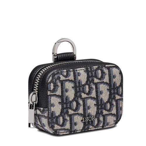 【包税】DIOR/迪奥 22春夏新款D-TOUCH系列 男士NANO款经典老花提花织物横版挂脖手拿零钱包2ESBC269YSE_H05E 商品图0