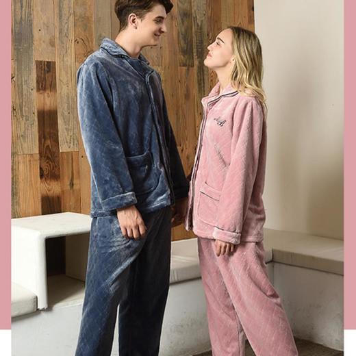 3楼 美标法兰绒甜美豆沙红品质高级感家居服83775A++ 商品图1